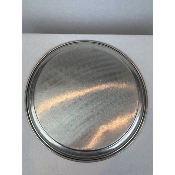 Vintage Swan Brand Willoware Aluminum Tea Set Tray Asian Landscape - Picture 10 of 12